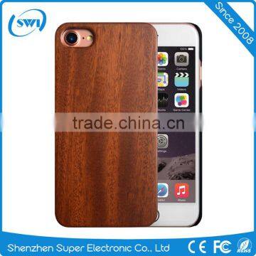 2016 Hottest Porducts Blank Wood Case for iPhone 7 Real Wooden Back Cover for iPhone 6/7 Custom Logo