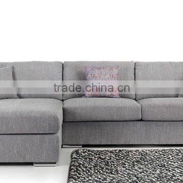 Latest living room furniture fabric l shaped corner sofa design