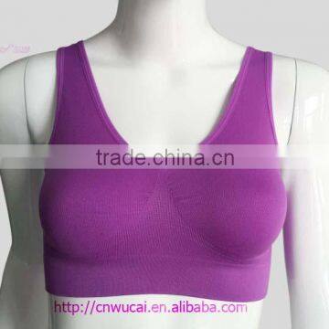 seamless bra genie bra sports bra yoga bra with no pads dark purple sexy bra design