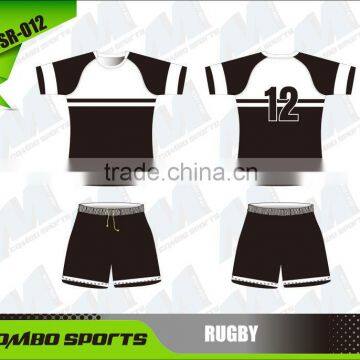 Rugby team shirts and shorts