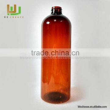 Cylinder shape 800ml plastic pump bottle for shampoo body lotion