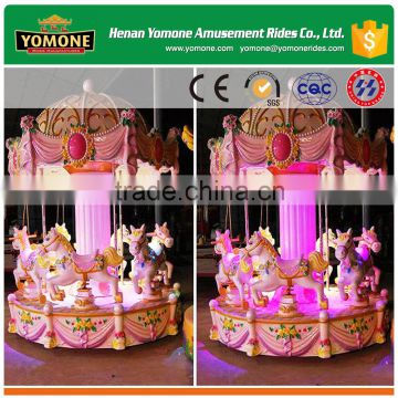 Indoor funfair amusement rides carousel coin operated merry go round for sale