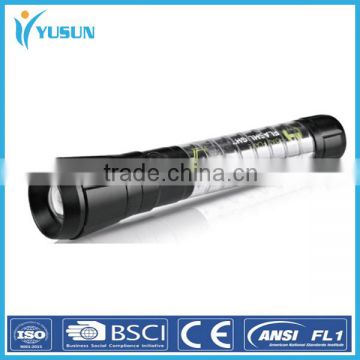 Creative new telescopic lens XPE strong light flashlight 18650 five gears lamp dimming outdoor lighting work