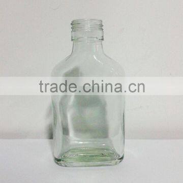 100ml glass liquor bottle/flat bottle for liquor