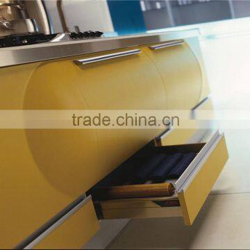 Yellow Modern Kitchen Cabinets Wall Units, High Gloss Cabinet photo-3