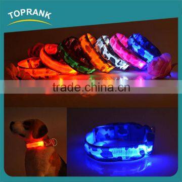 Cheap wholesale custom logo fashion luxury reflective training usb rechargeable tpu luminous led dog collar