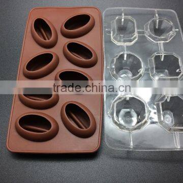 Cool Coffee Bean Shape Silicone Ice Cube Tray Mold photo-4