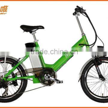 green 20" e-bike with lithium battery