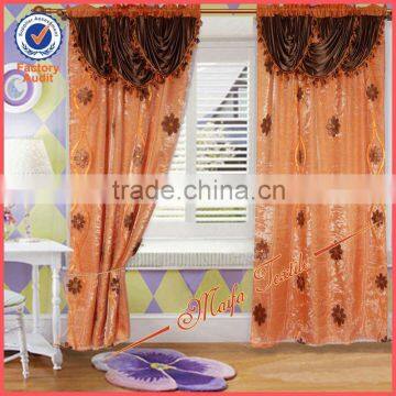 luxury voile curtain with backing and nice valance and tessal