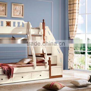2016 Mediterranean style with drawers and step ladder bunk bed