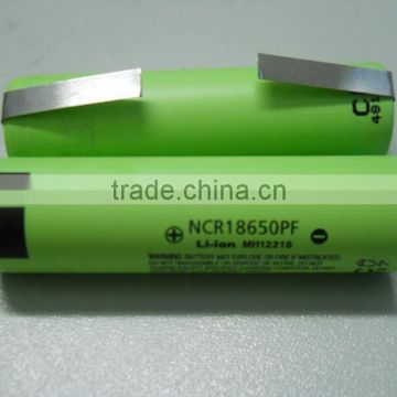 Rechargable 18650PF 3.7V&3.6V 18650 2900mah NCR18650PF 10A discharge with tabs