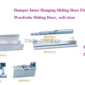 Soft Closing Wardrobe Sliding Closet Door Roller Fittings System photo-5