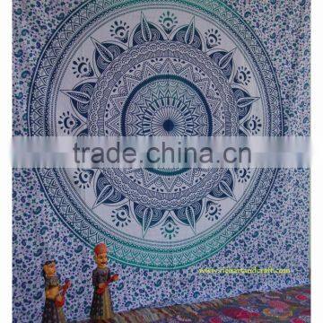 Printed Art Single Dorm Bed Cover Manufacturing Tapestries Bed Sheet Cotton Tapestry Twin Bedspread