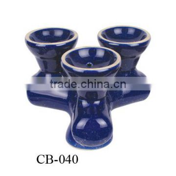 best quality three head ceramic hookah bowl