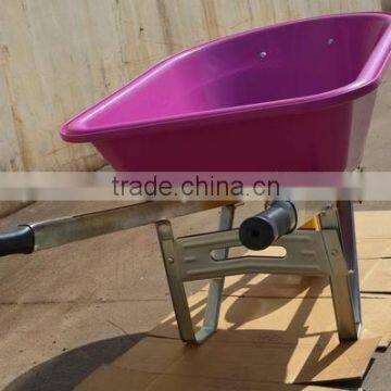 Commercial Pink Poly Tray Wheelbarrow With Single Wheel photo-6