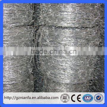 Popular Used In Malaysia BWG 12/14/16 Electric/PVC Coated Double Twist Barbed Wire(Guangzhou Factory)