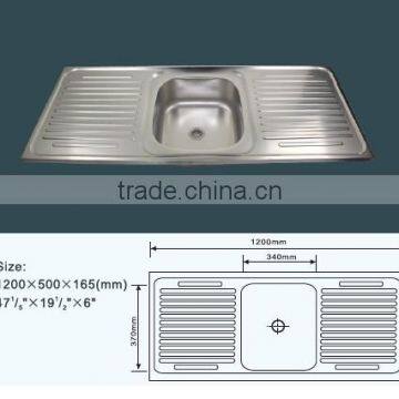 JZ-327 1.2m Kitchen Equipments Stainless Steel Kitchen Sink for Restaurants photo-2