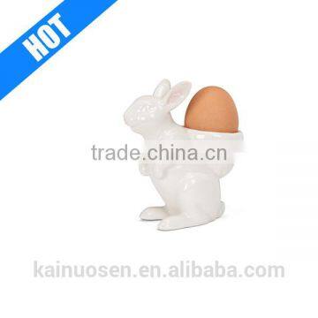 Easter decoration ceramic rabbit egg stand cup