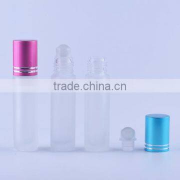 High Quality 10ml Mini Refillable Glass Roll on Bottle With Plastic Roller Ball and Colored Cap Wholesale photo-5
