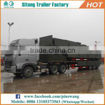 Drop Side Bulk Cargo Transport Semi Trailer Utility Cargo Side Wall Trailer photo-4