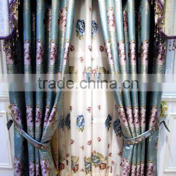 New Arrival Jacquard Fabric Curtain With Embroidery/Decorated Living Room Curtain With European Style Valances photo-3