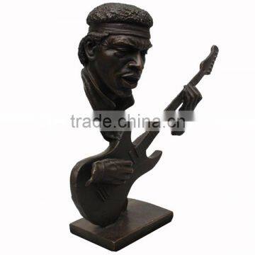 Cast Metal Bronze Art Male Bust Statue photo-3