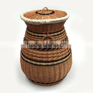 New style handmade cheap wicker laundry basket