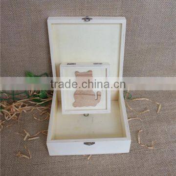 Square Unfinished Decor Wooden Toy Box Wholesale photo-4