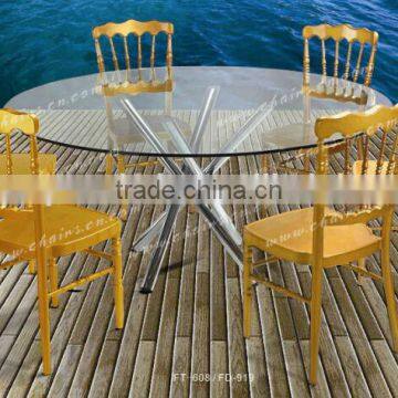 Modern Tempered Glass Dining Table for Hotel
