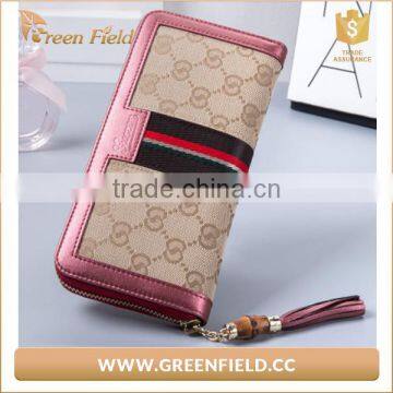 Fashion Design Color Printing Canvas Zipper Long Wallet Women photo-6