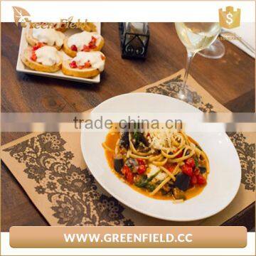 Green Field Leather Like Double Washable Kraft Paper Placemat