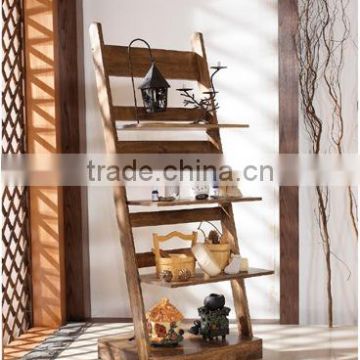 Wooden ladder shelf Garden storage rack living room furniture DS-3-M-WC3 (DAY SPA)