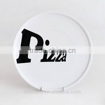 10.75"pizza Plate Porcelain With Decal photo-2