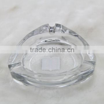 clear glass ashtray ,triangle shaped glass ashtray, ashtray