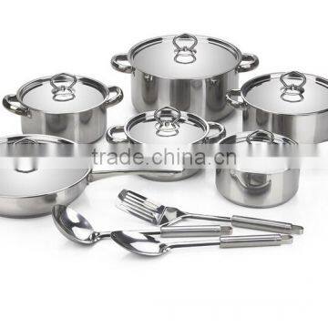 High Quality 15pcs Stainless Steel Cookware Set photo-2