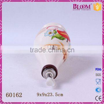 Kitchen Custom Glazed Ceramic Oil and Vinegar Bottle photo-4