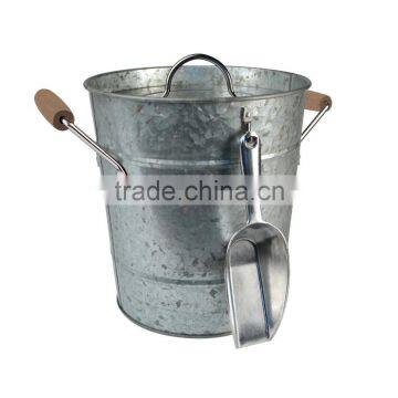 Set of 3 Galvenized Metal Serving Tray photo-5