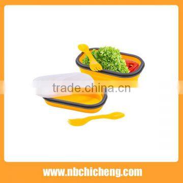 Kitchenware Set Silicone Fast Food Box, Collapsible Bento Lunch Box, Silicone Folding Box photo-2