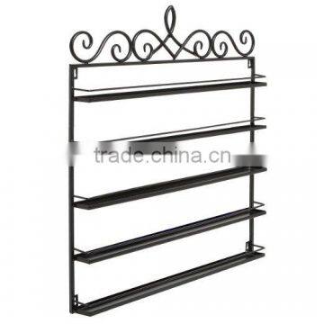 5 Tier Black Metal Scrollwork Design Nail Salon Polish Display Rack photo-2