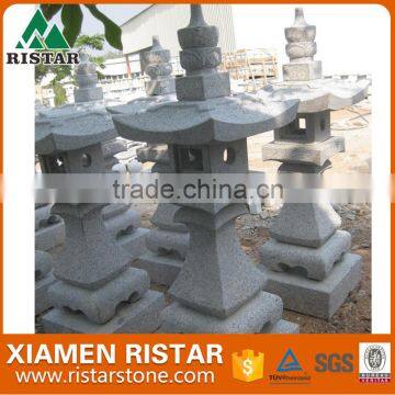 G603 Grey White Granite Stone Lantern Japanese Style NEW