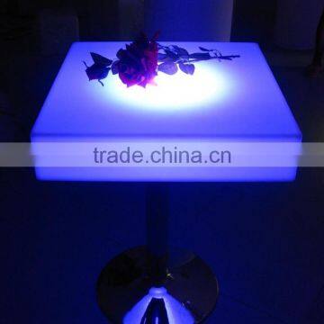 Illuminated Color Changing Suqare Top Led Glowing Cocktail Tables photo-2