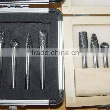 Tungsten carbide rotary burrs for finished wood working