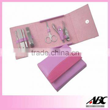 Good Quality Pink Pouch Stainless Steel Beauty Manicure Set