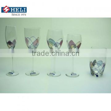 hot sell glassware with black design