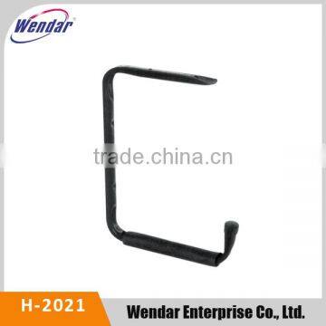 Sturdy black powder coated metal steel pipe hook wall hook