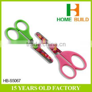Factory Price HB-S5067 5" Colorful Blades Plastic Handle School Scissors photo-2
