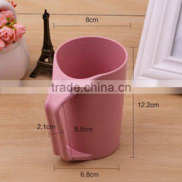 Yiwu Square Top Round Bottom Wheat Straw Coffee Cup photo-5