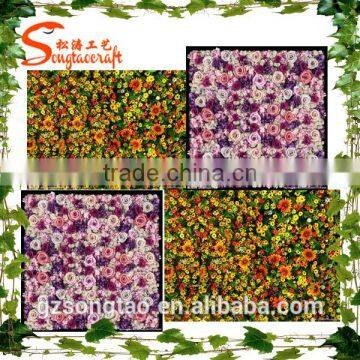 Songtao supplier party decorative artificial flowers wall new design customized wedding artificial flower wall