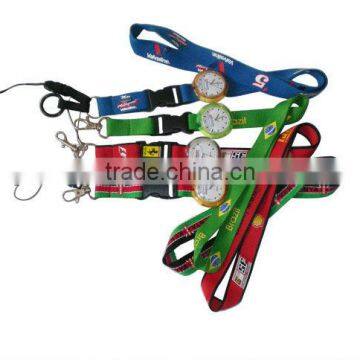 2013 polyester lanyards with digital clock