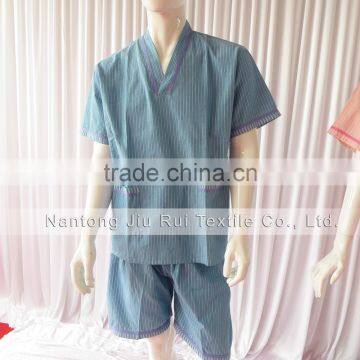 Pink/Blue Korean Style Sweat Steaming Clothes Striped Pajamas Unisex Tracksuit Plus Size Pajamas For Spa photo-6